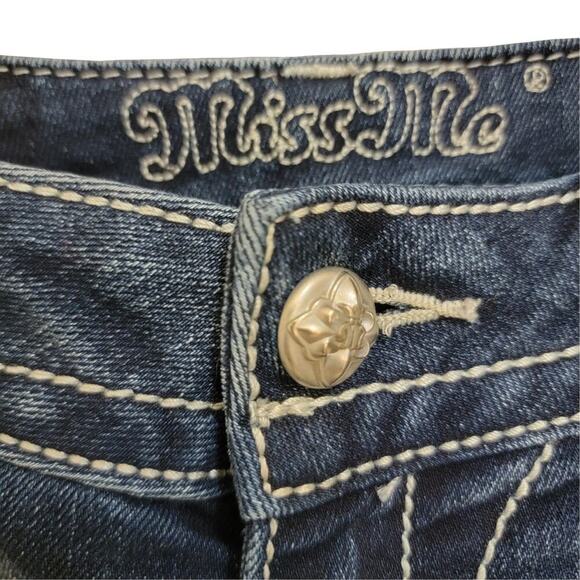 MISS ME Colorful Embellished Skinny Jeans Womens 27 Rhinestone Thick Stitch Y2K - Picture 11 of 15